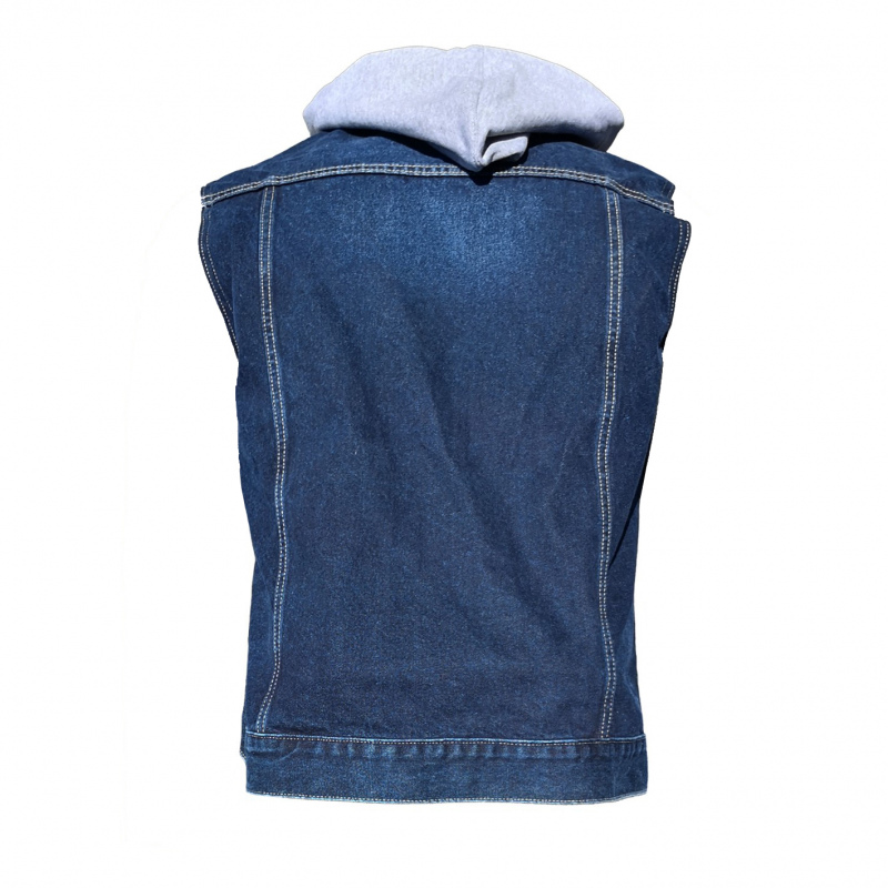 Chaleco de mezclilla con gorro