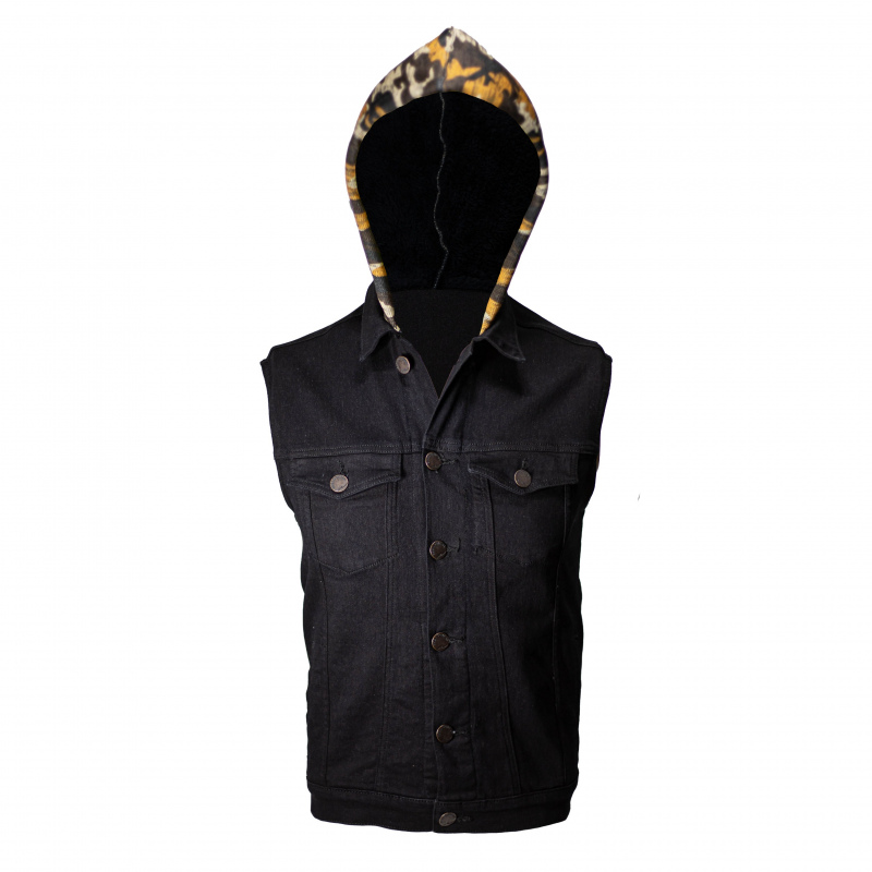 Chaleco de mezclilla con gorro