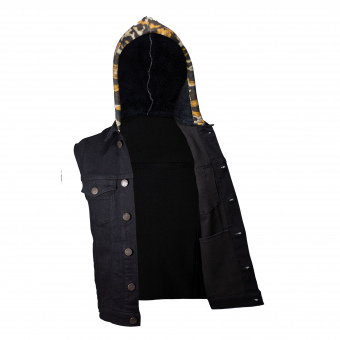Chaleco de mezclilla con gorro